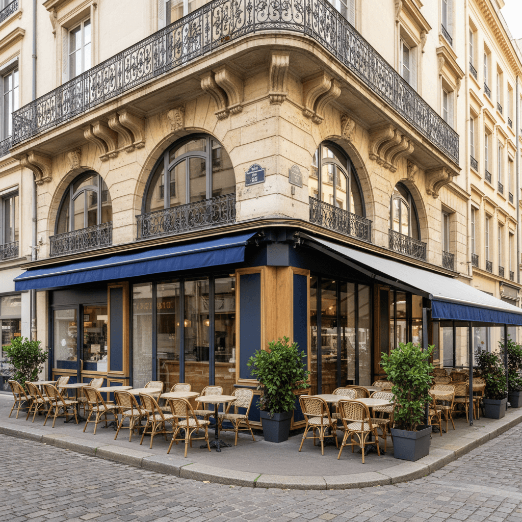 Fast-food 84m² à Lyon : terrasse - extraction