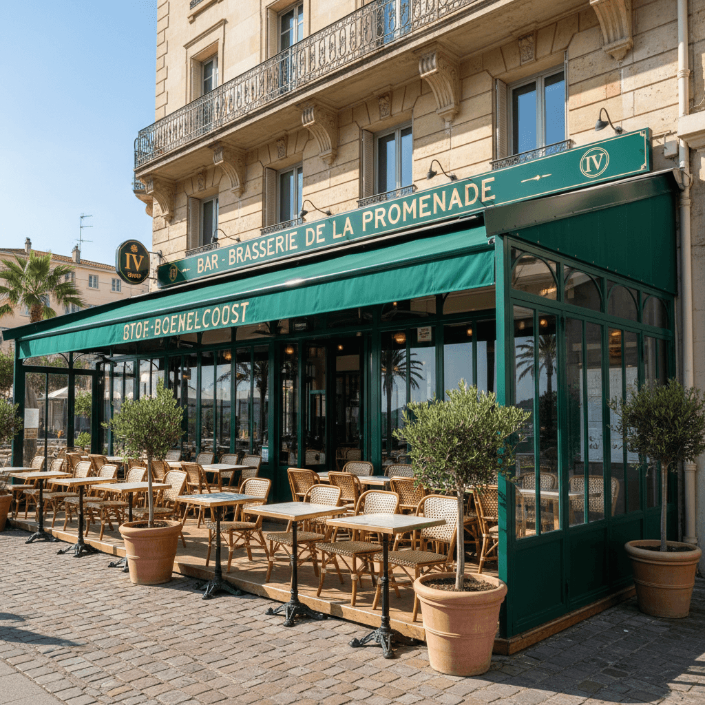 Bar-brasserie à Nice : terrasse - licence IV