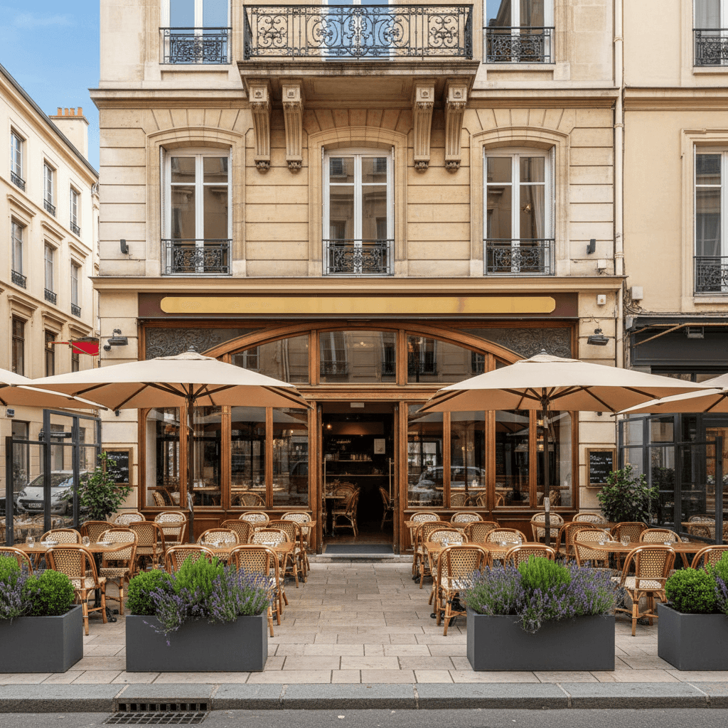 Restaurant 333m² à Lyon : terrasse - licence IV