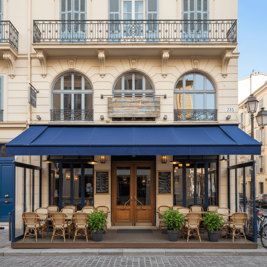 Restaurant à Nice : terrasse - extraction