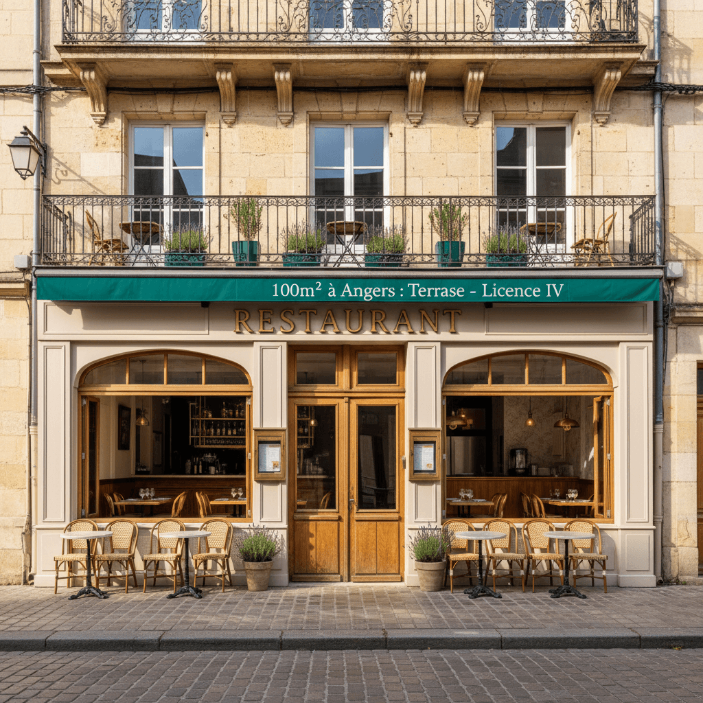 Restaurant 100m² à Angers : terrasse - licence IV