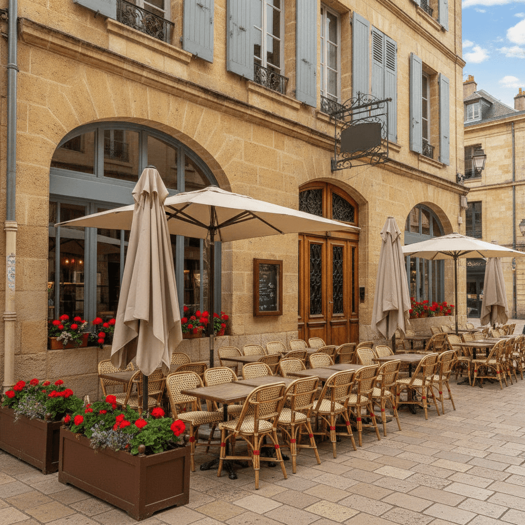 Restaurant 200m² à Bordeaux : terrasse - licence IV