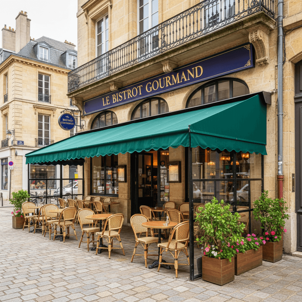 Restaurant à Bordeaux : terrasse - extraction
