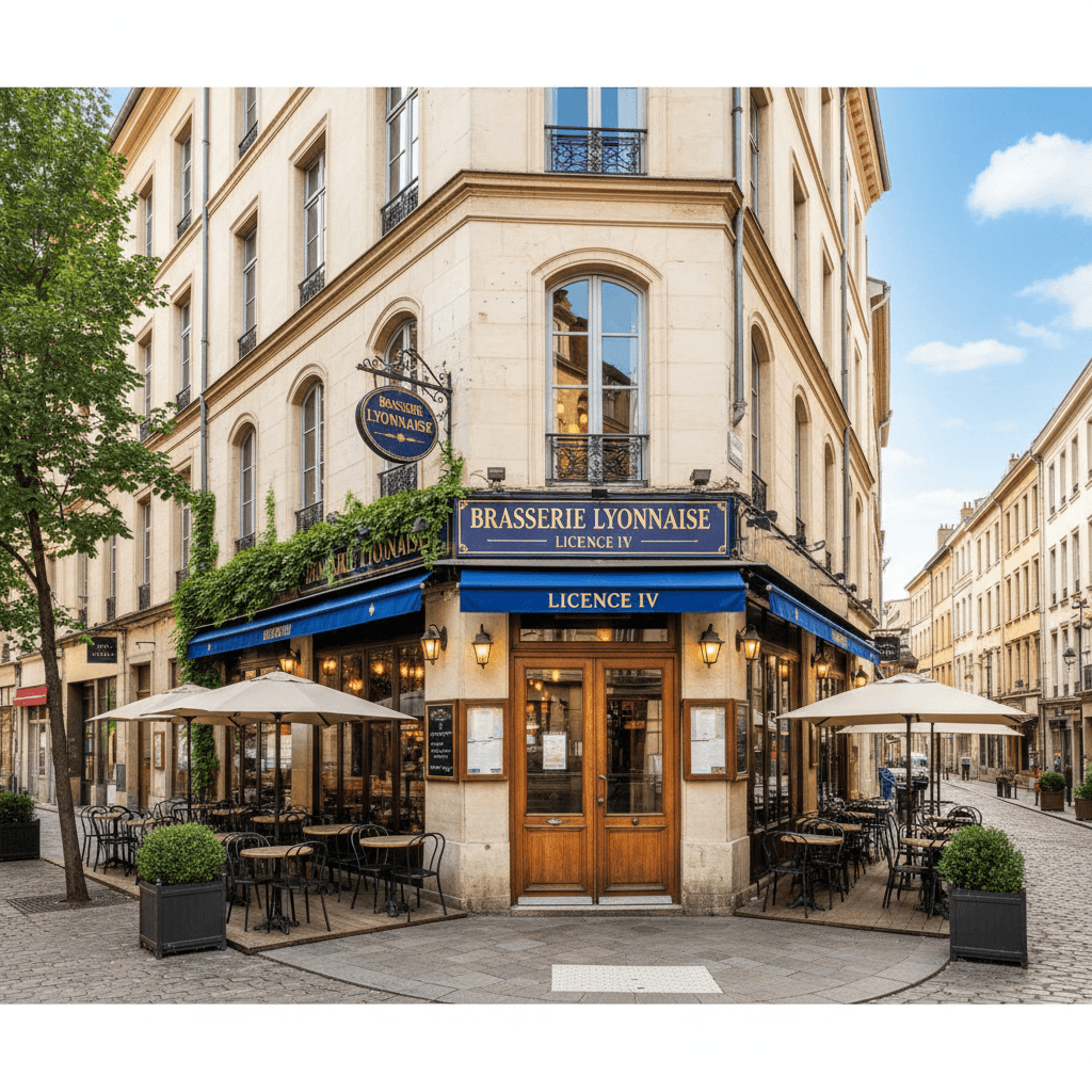 Bar-brasserie 189m² à Lyon : terrasse - licence IV