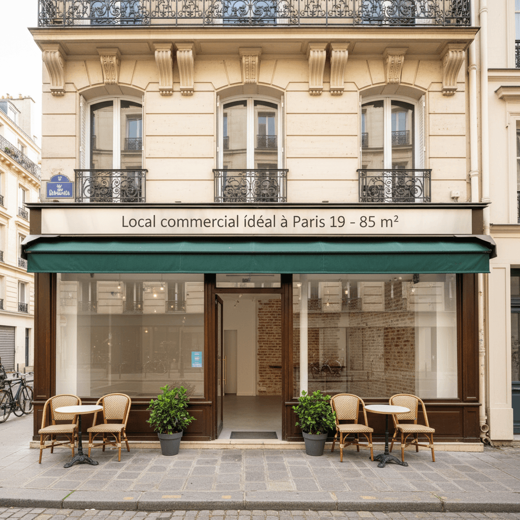 Local commercial idéal à Paris 19 - 85 m²