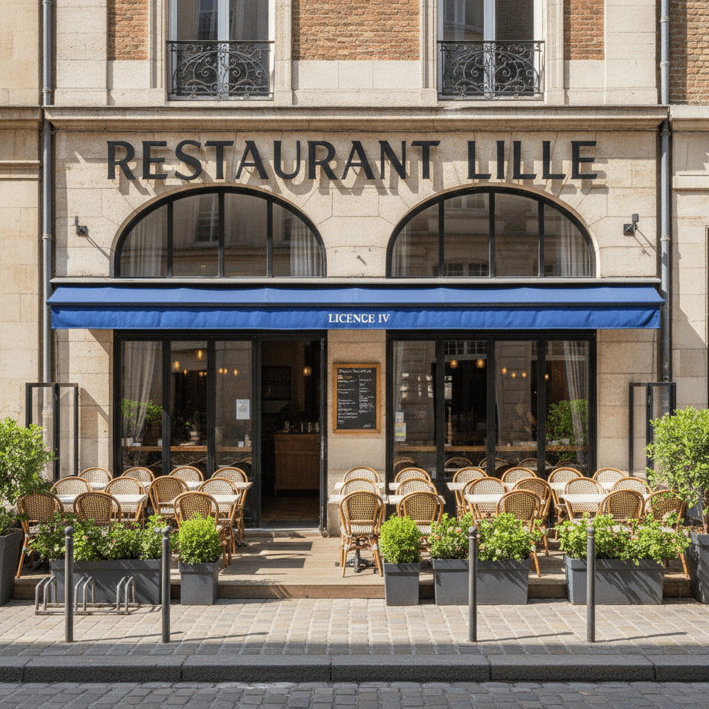 Restaurant 150m² à Lille : terrasse - licence IV