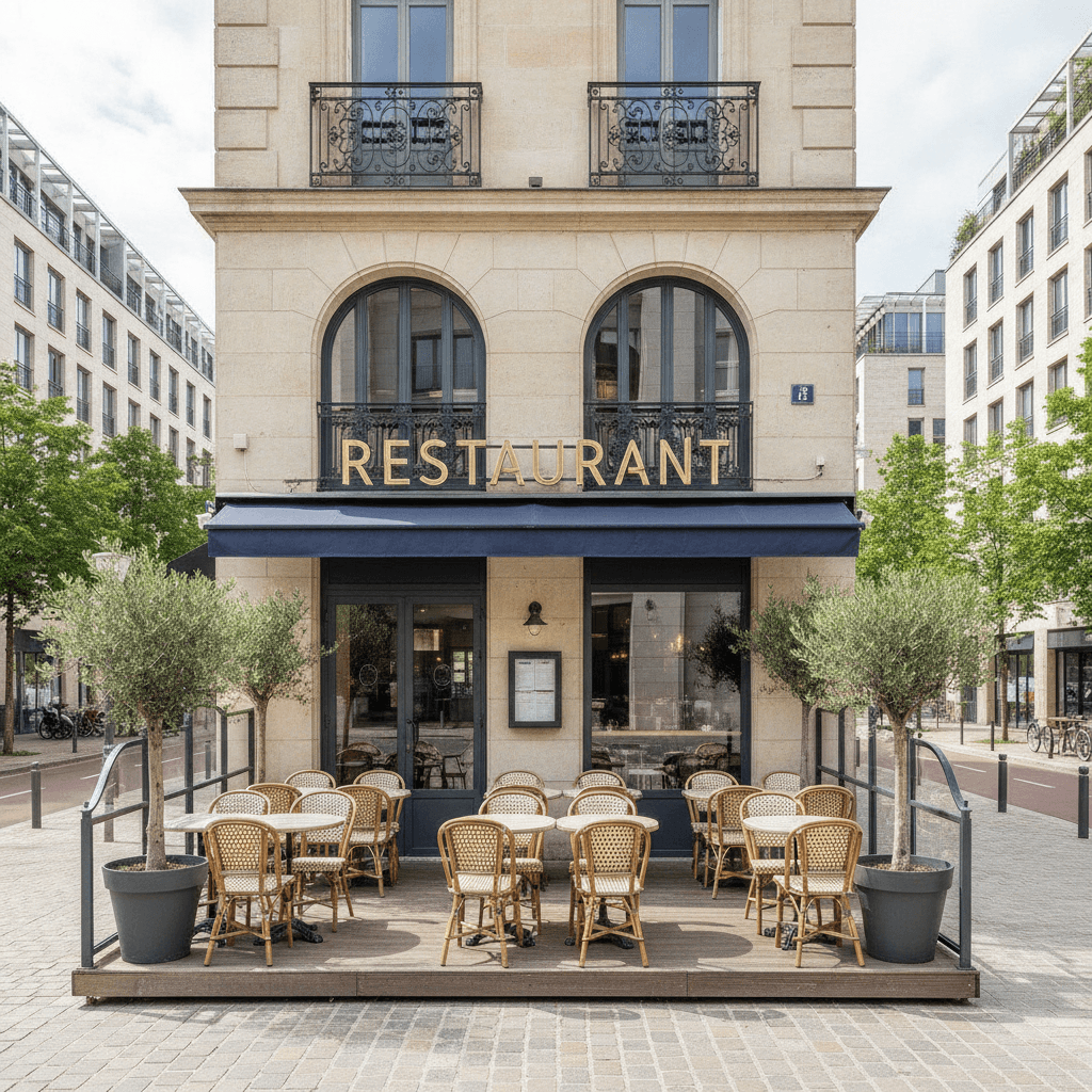 Restaurant 130m² à Nantes : terrasse - licence IV