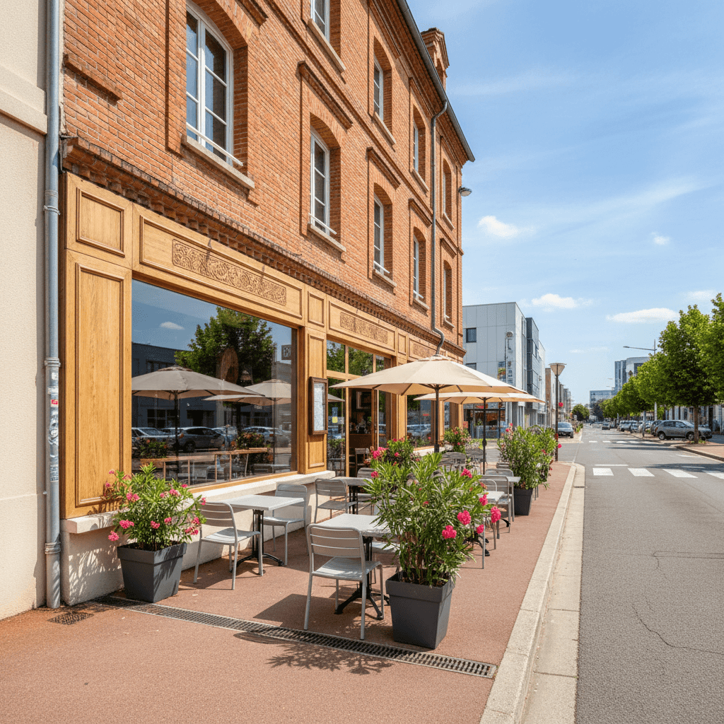 Restaurant 450m² à Toulouse : terrasse - licence IV