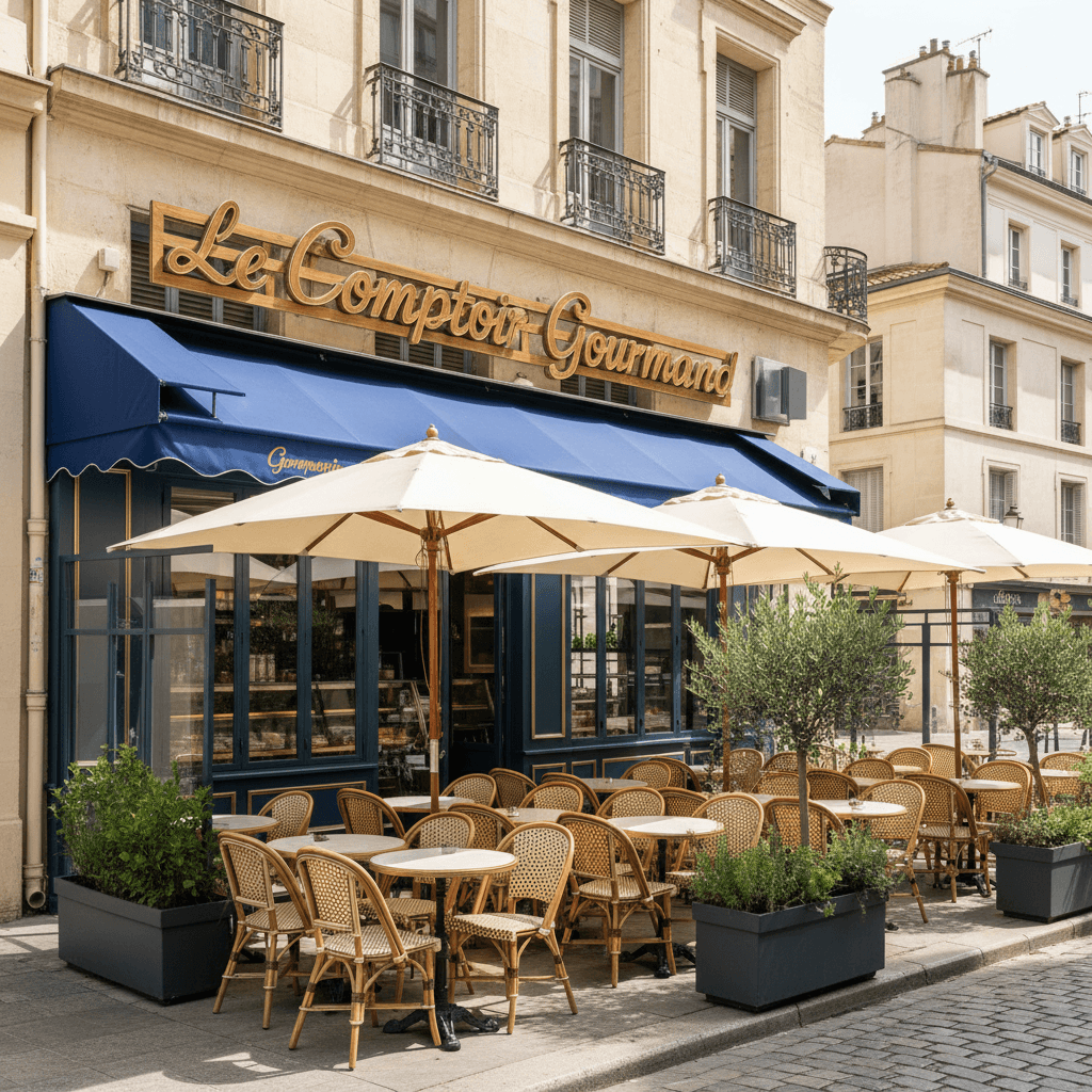 Fast-food à Marseille : terrasse