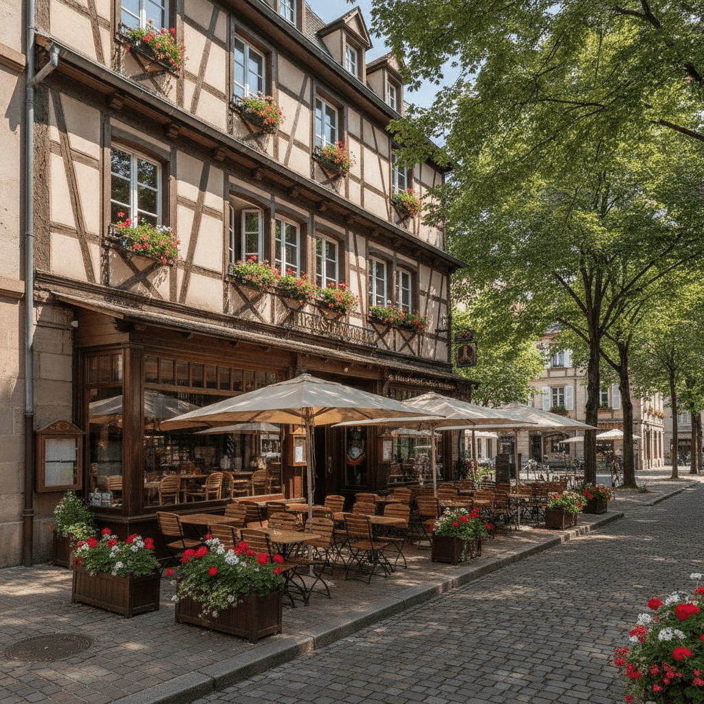 Restaurant 482m² à Strasbourg : terrasse - licence IV