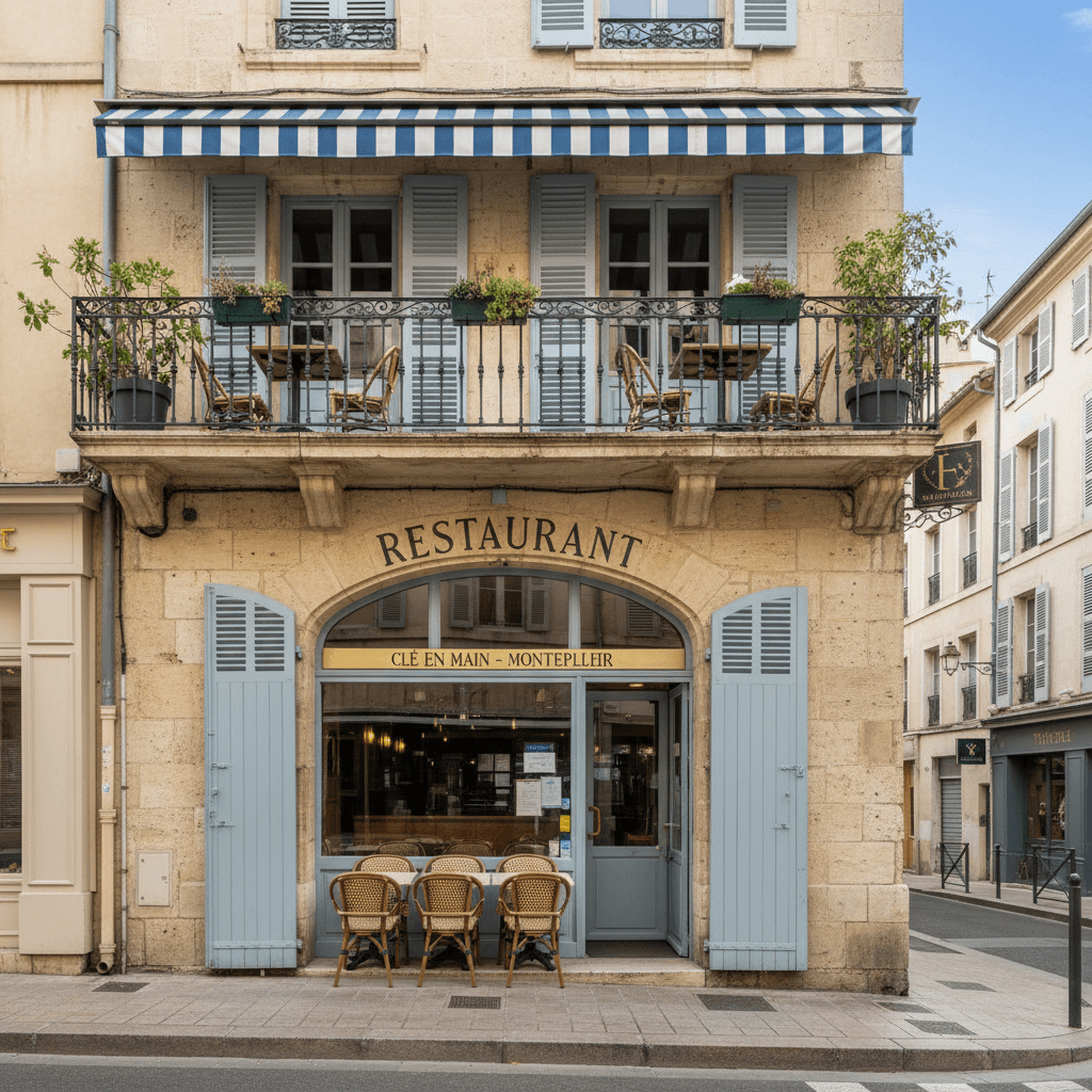 Restaurant 130m² à Montpellier : terrasse - licence IV