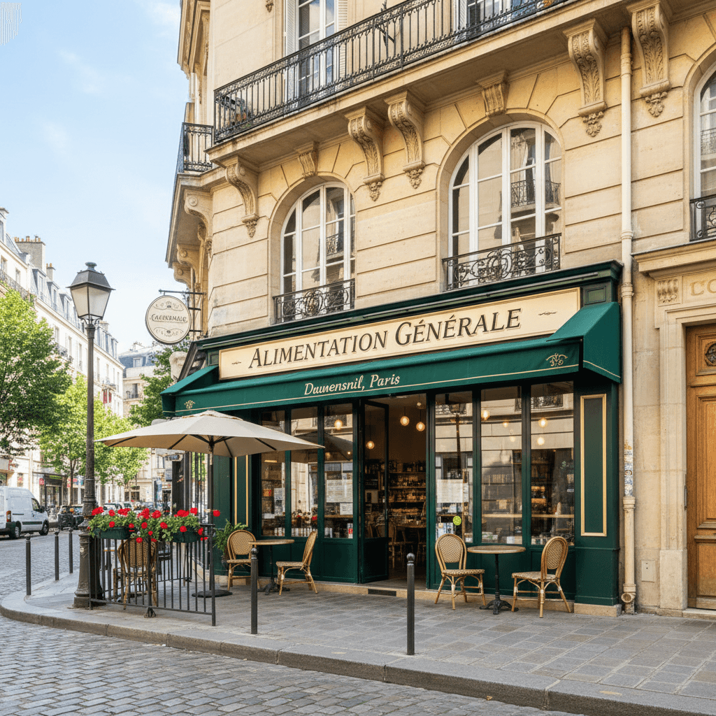 Alimentation générale 100m² à Paris : terrasse
