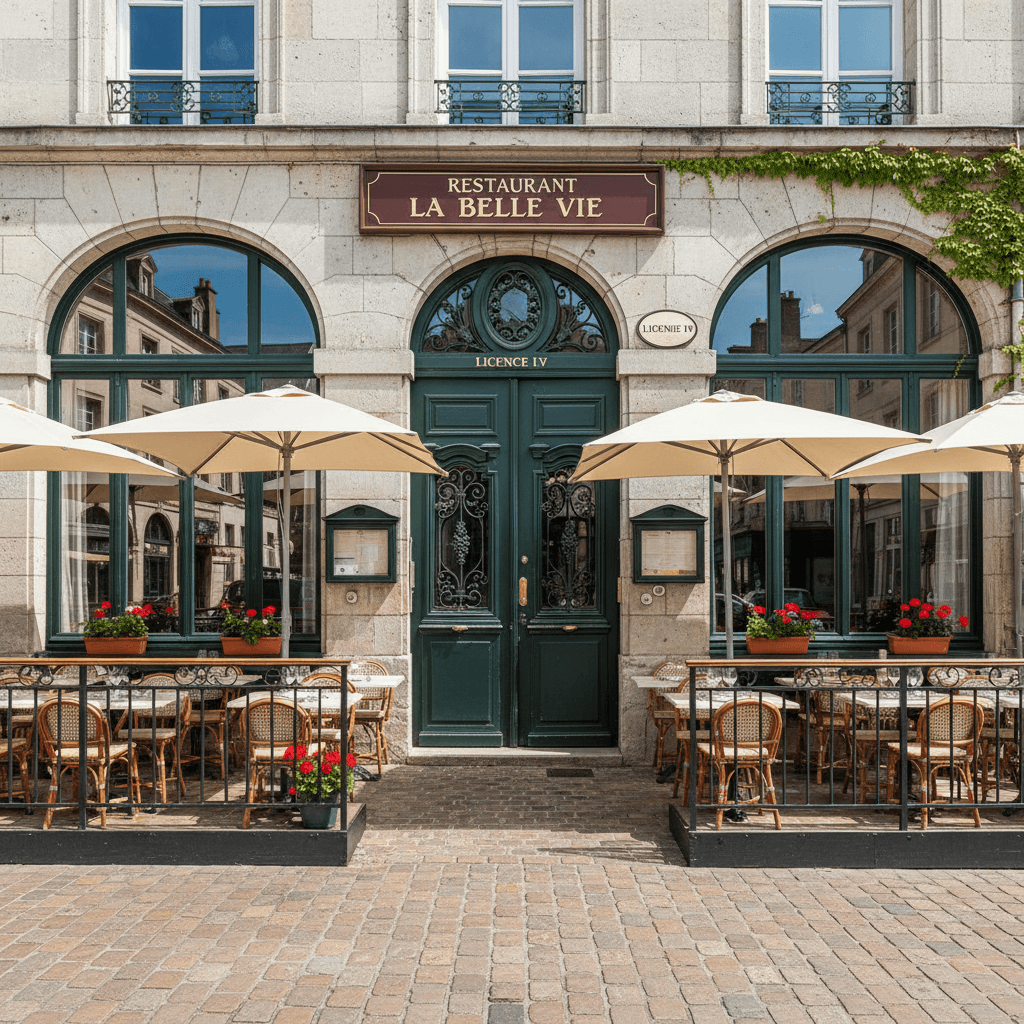 Restaurant 776m² à Nantes : terrasse - licence IV