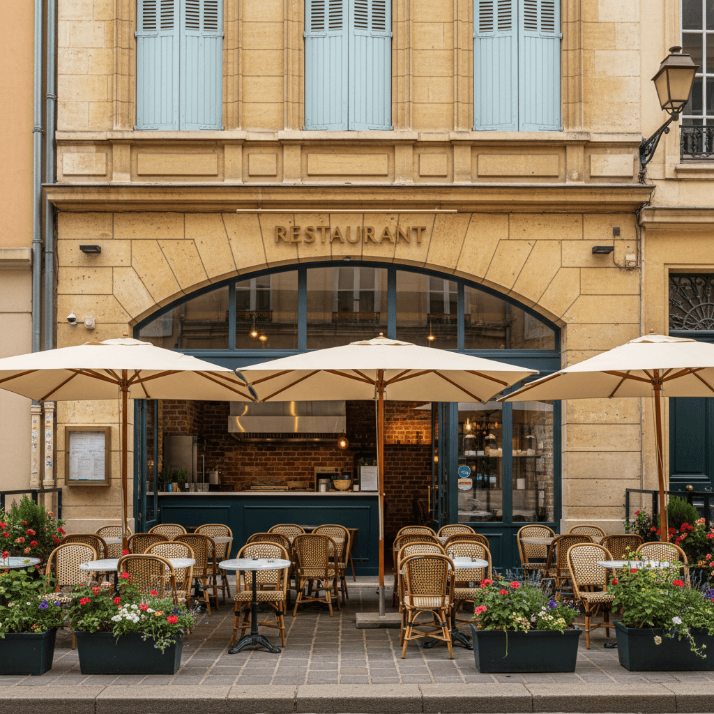 Restaurant à Lyon : terrasse - extraction
