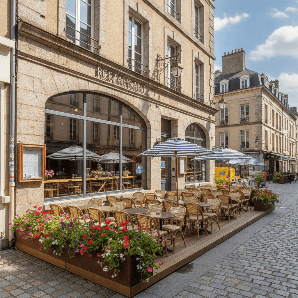 Restaurant 35m² à Nantes : terrasse - licence IV