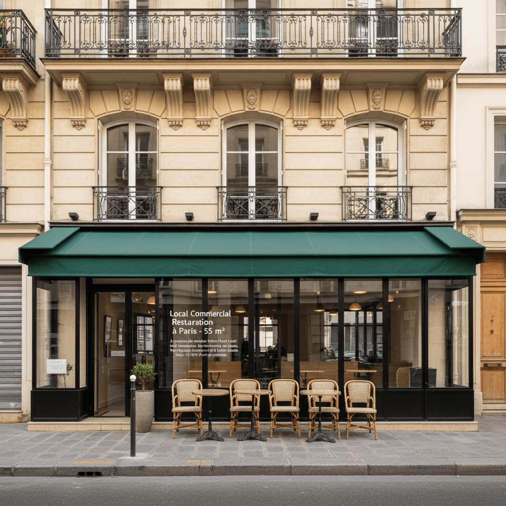 Local Commercial Restauration à Paris - 55 m²
