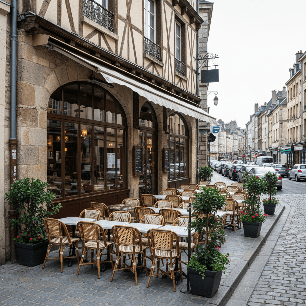 Restaurant à Rouen : terrasse - extraction