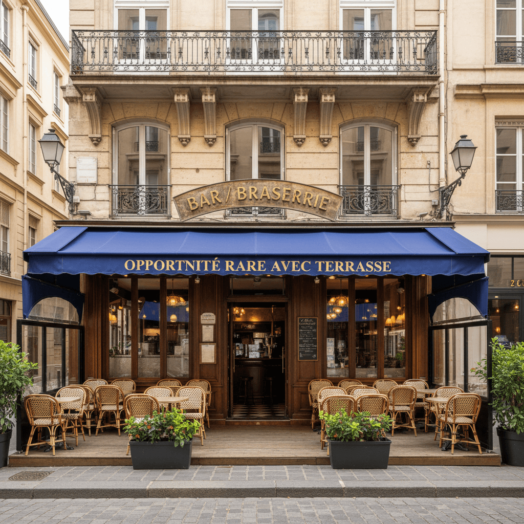 Bar-brasserie 150m² à Lyon : terrasse - licence IV