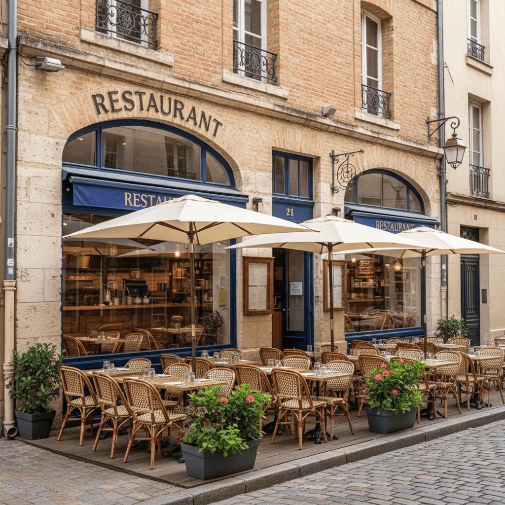 Restaurant 70m² à Toulouse : terrasse - licence IV