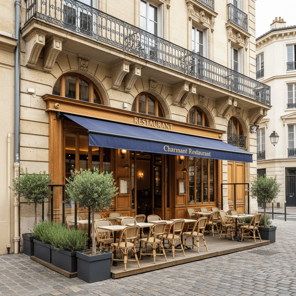 Restaurant 69m² à Montpellier : terrasse - extraction