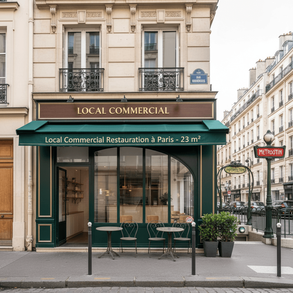 Local Commercial Restauration à Paris - 23 m²