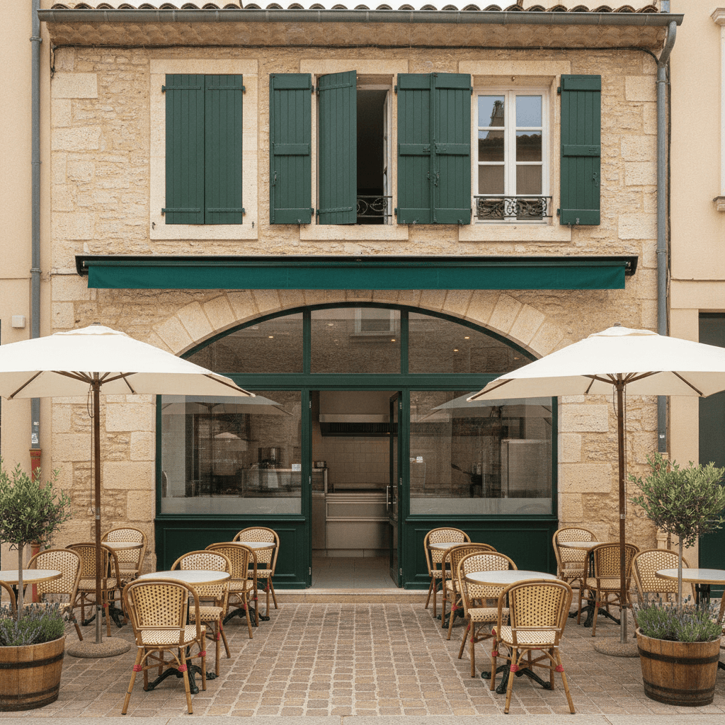 Fast-food 150m² à Aix-en-Provence : terrasse - extraction