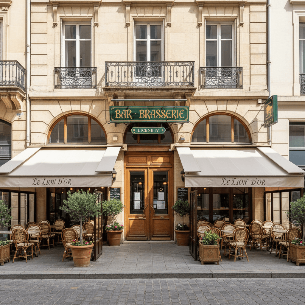 Bar-brasserie 130m² à Lyon : terrasse - licence IV