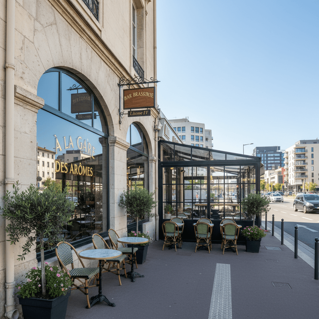 Bar-brasserie 160m² à Montpellier : terrasse - licence IV
