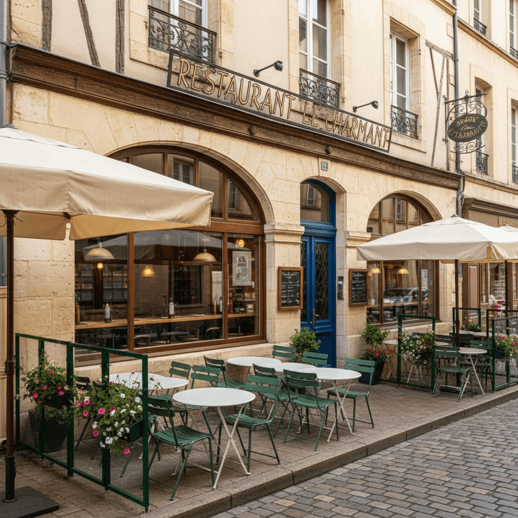 Restaurant à Dijon : terrasse - extraction
