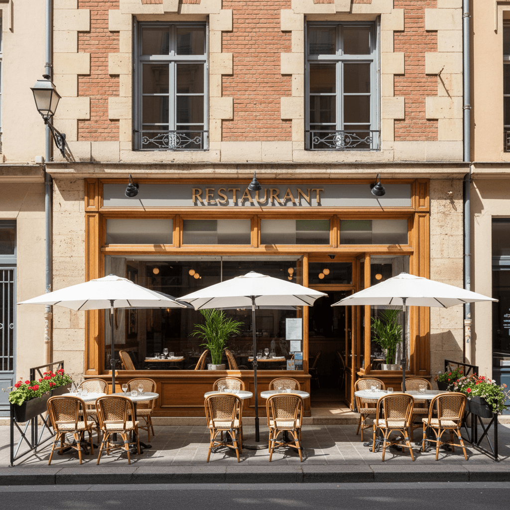 Restaurant 170m² à Lyon : terrasse - extraction