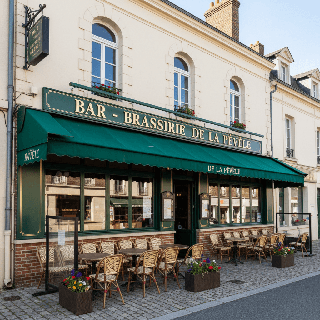 Bar-brasserie 270m² à Lille : terrasse - licence IV