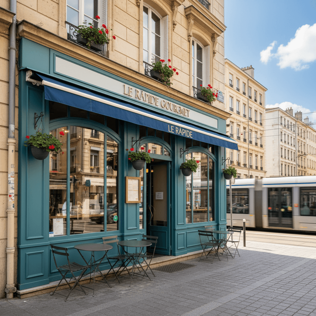 Fast-food 200m² à Lyon : terrasse - licence IV