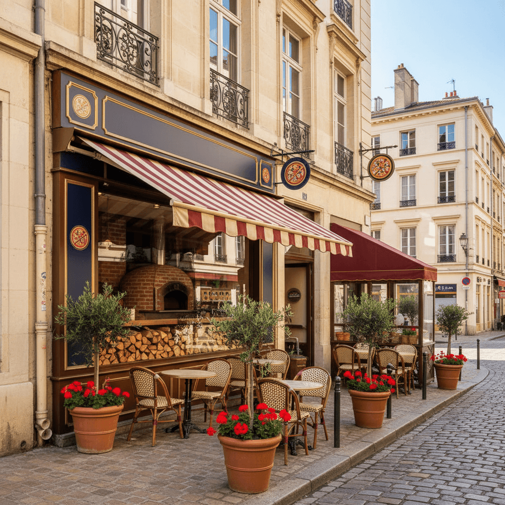 Fast-food 20m² à Lyon : terrasse - extraction