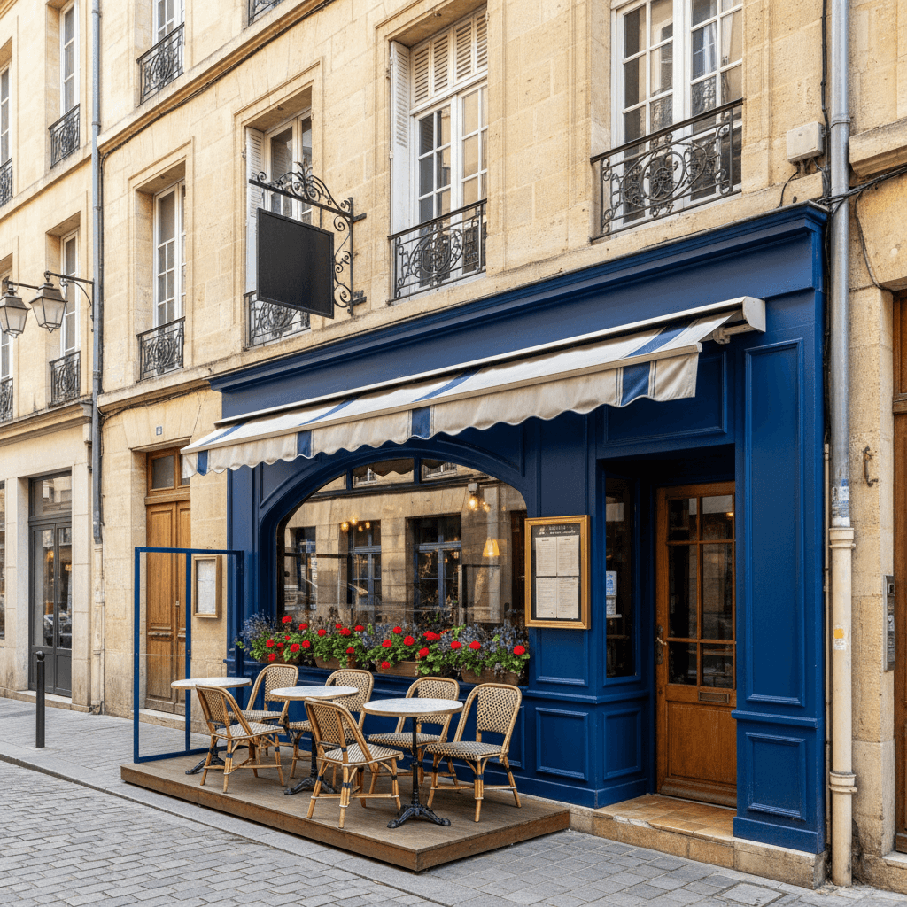 Restaurant 140m² à Bordeaux : terrasse - extraction