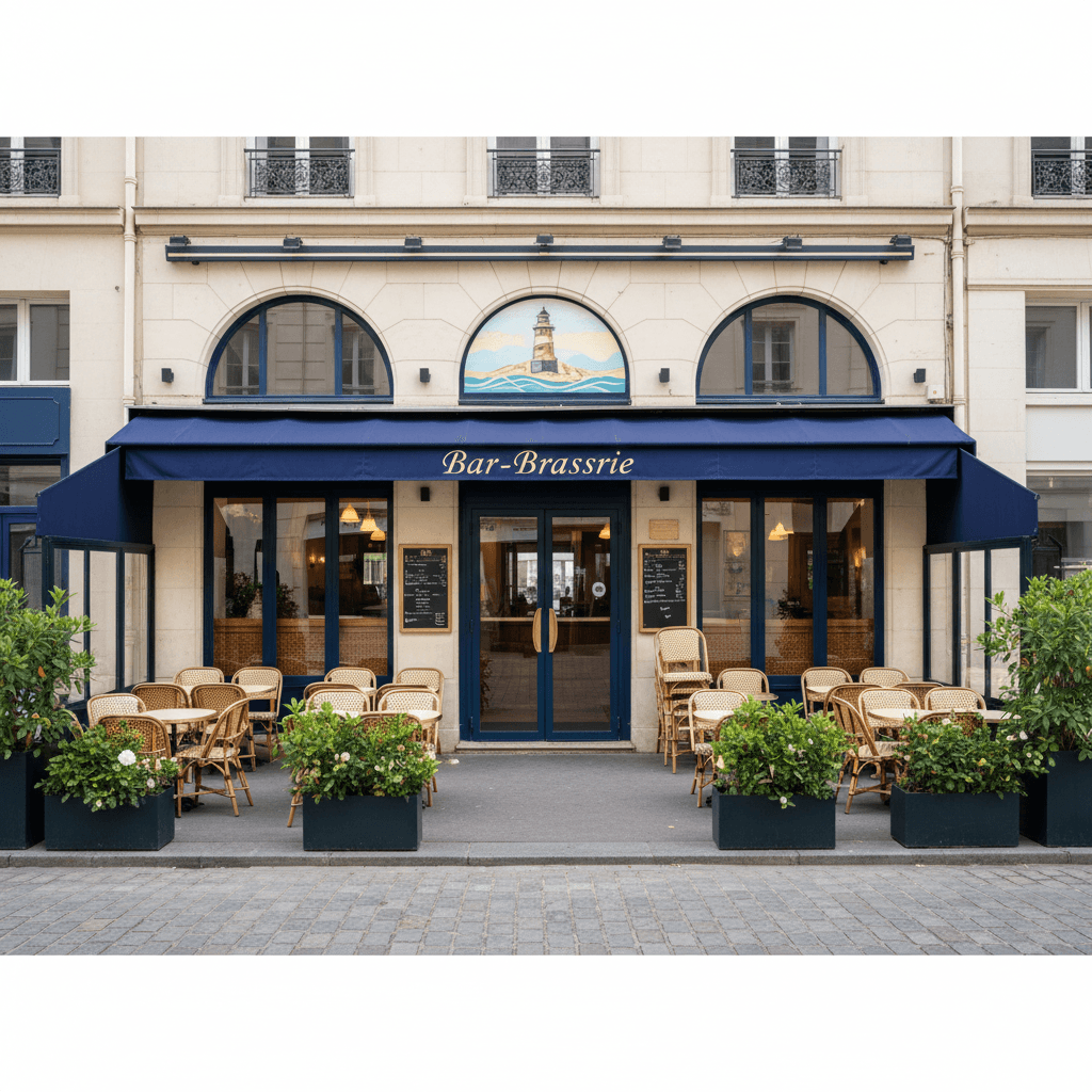 Bar-brasserie 150m² à Le Havre : terrasse - licence IV