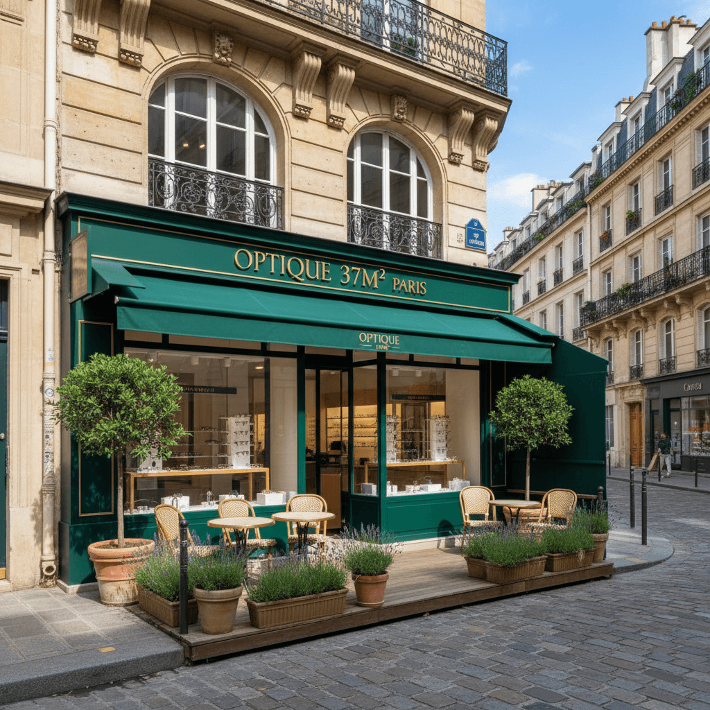 Optique 37m² à Paris : terrasse