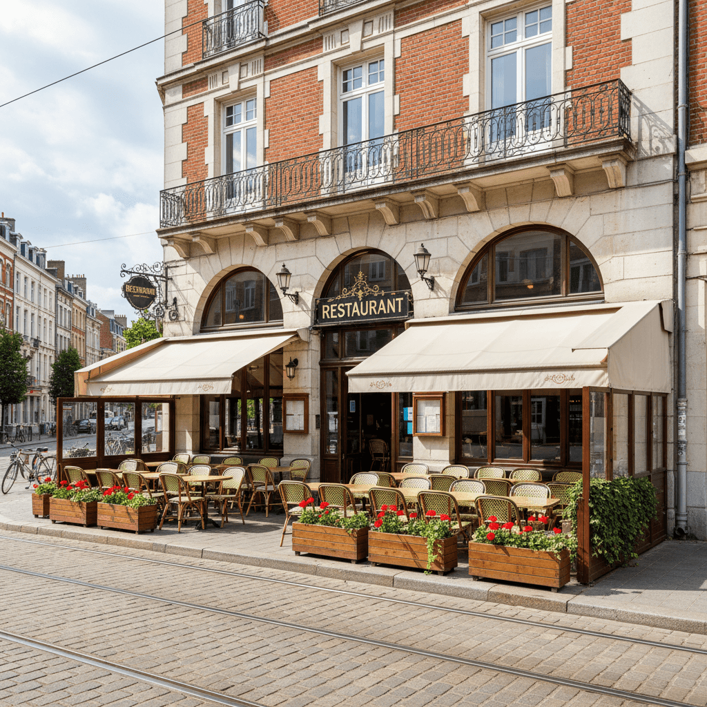 Restaurant 120m² à Lille : terrasse - licence IV