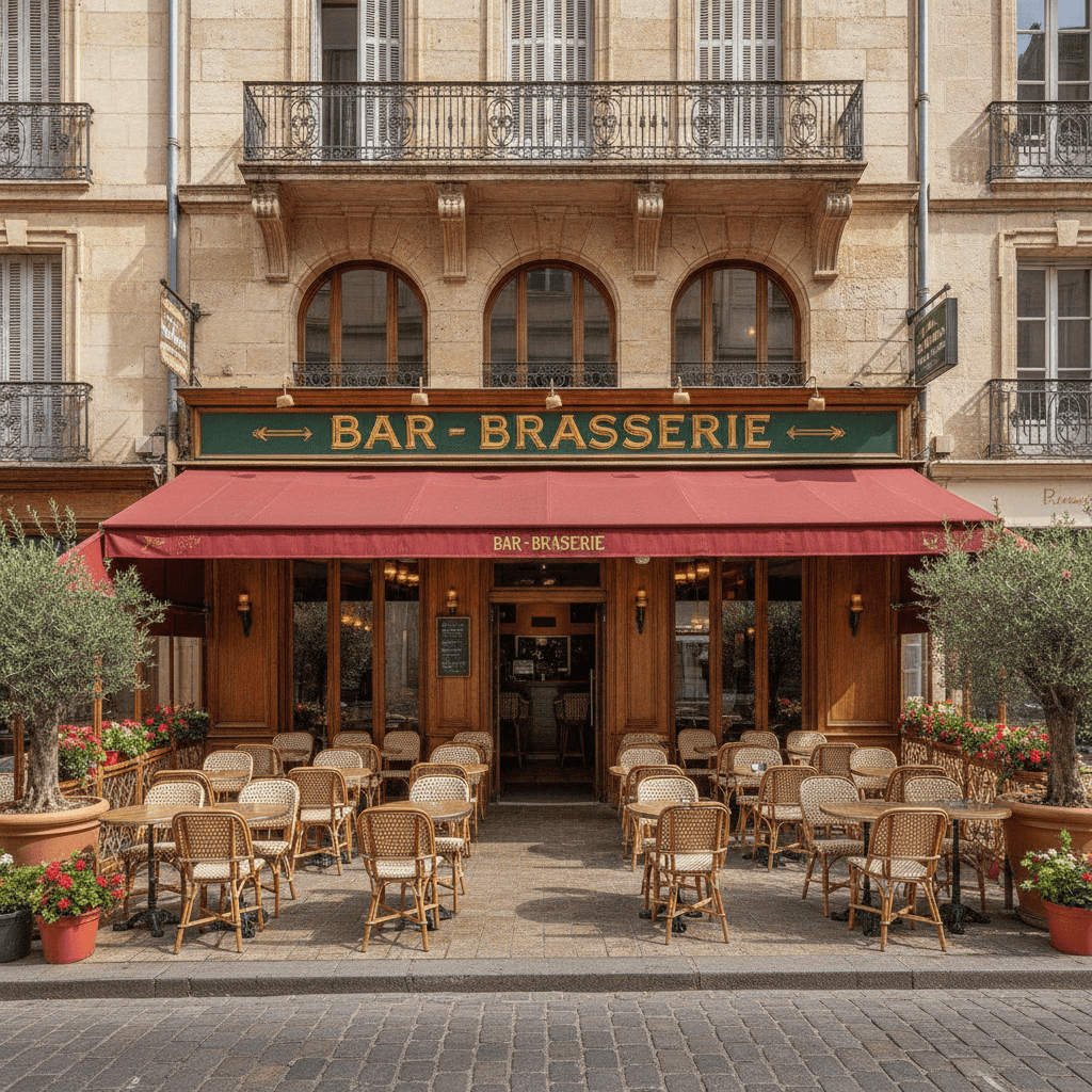 Bar-brasserie 325m² à Montpellier : terrasse - licence IV