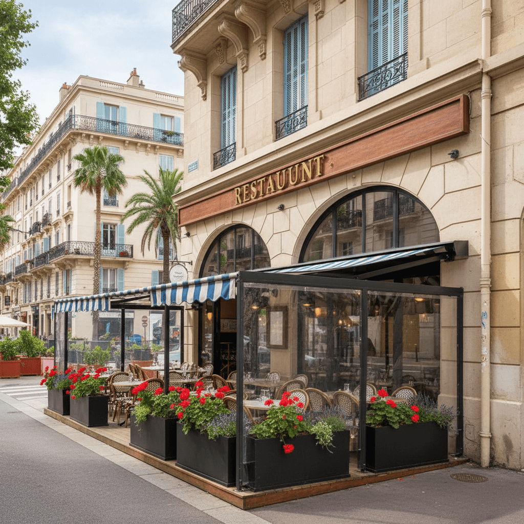 Restaurant 120m² à Marseille : terrasse - licence IV