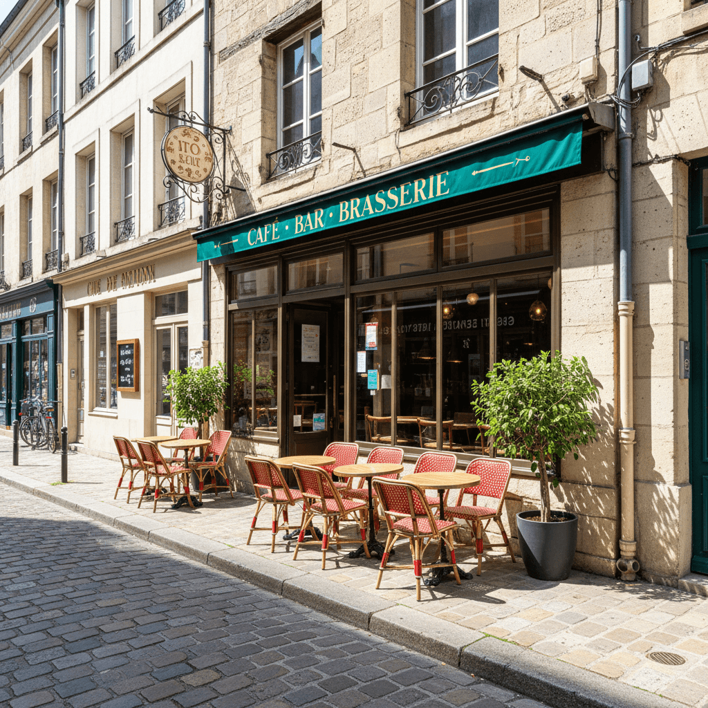 Bar-brasserie 80m² à Rouen : terrasse - licence IV