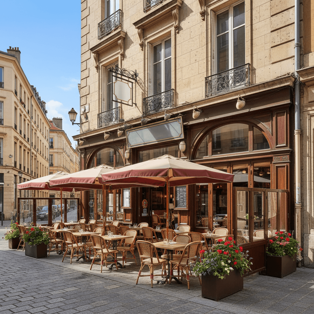 Restaurant 80m² à Lyon : terrasse - licence IV