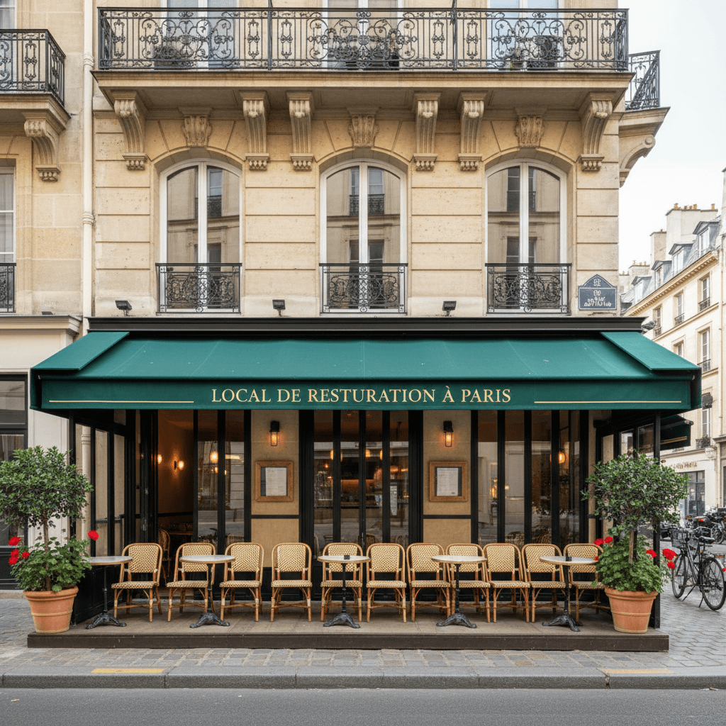Local de Restauration à Paris - 166 m² avec Terrasse