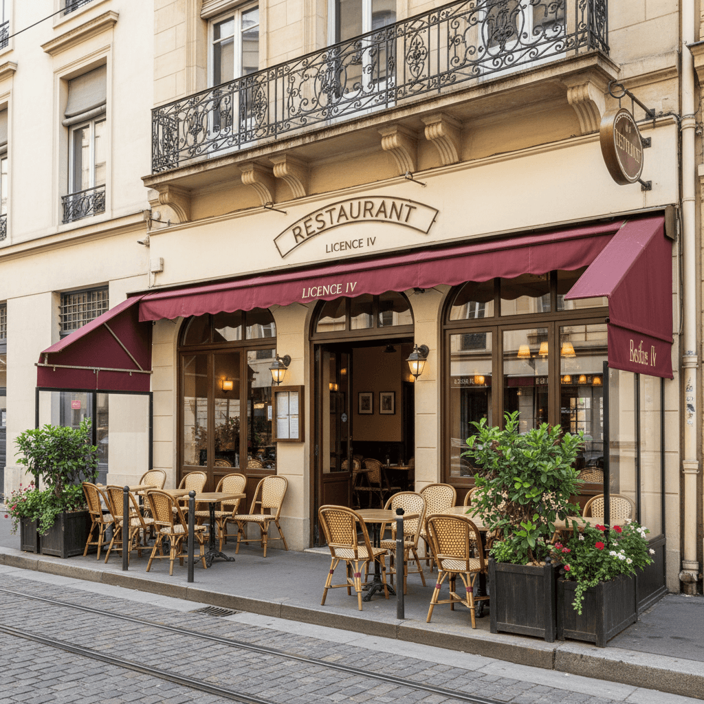 Restaurant 148m² à Lyon : terrasse - licence IV