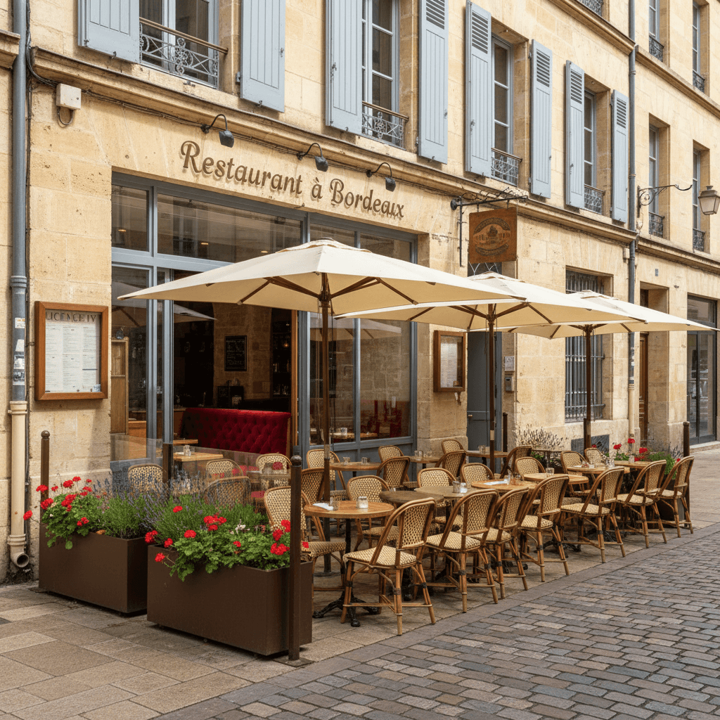 Restaurant à Bordeaux : terrasse - licence IV