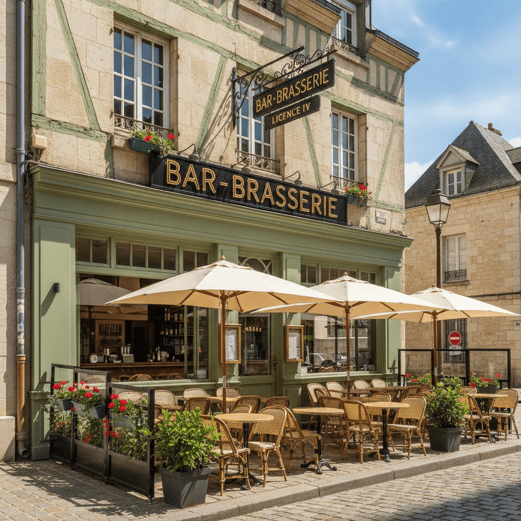 Bar-brasserie à Rouen : terrasse - licence IV