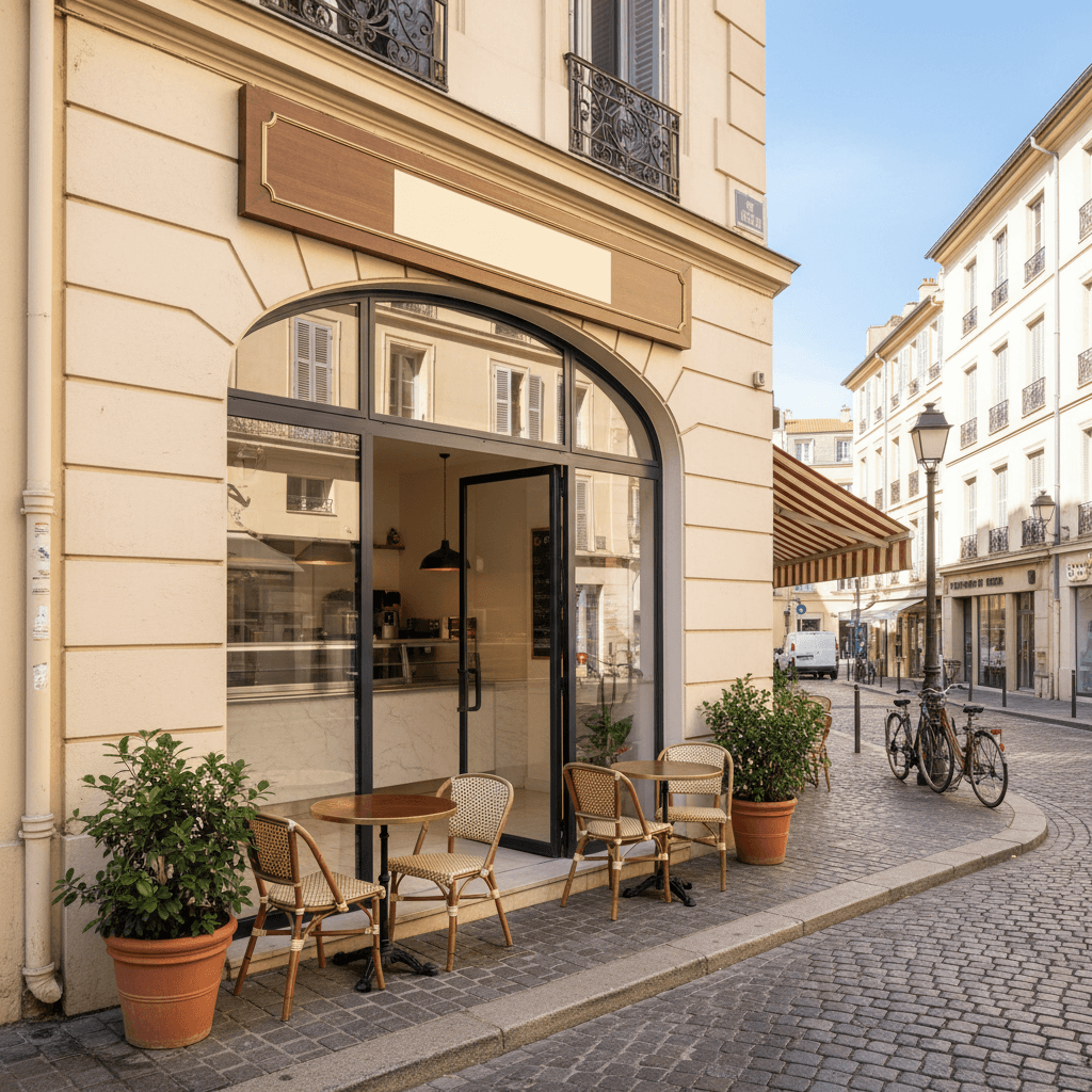 Fast-food à Nice : terrasse - extraction