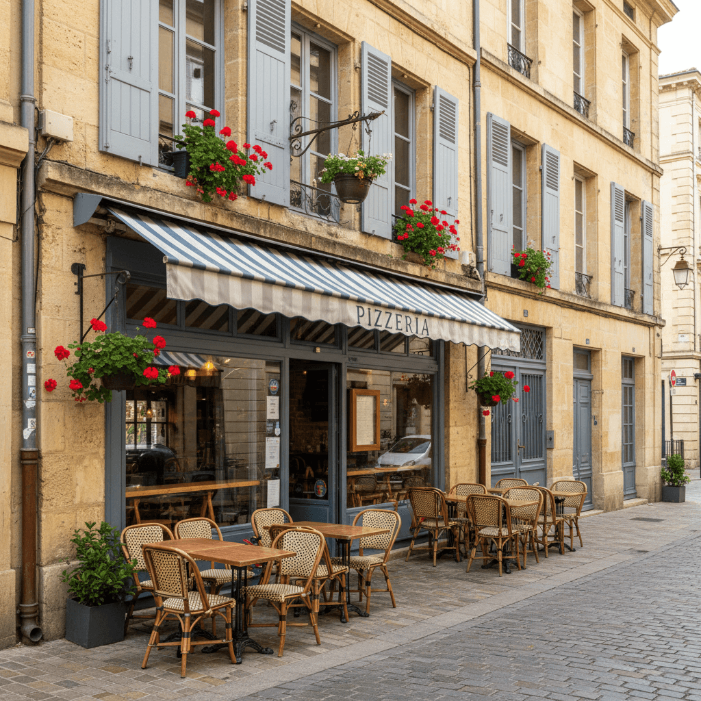 Restaurant 140m² à Bordeaux : terrasse - cuisine équipée