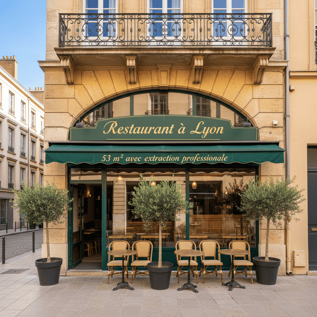 Restaurant 53m² à Lyon : extraction