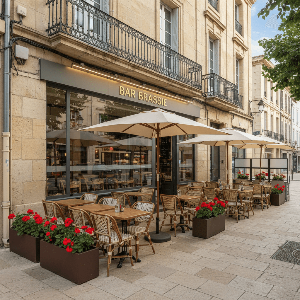 Bar-brasserie 60m² à Narbonne : terrasse - licence IV