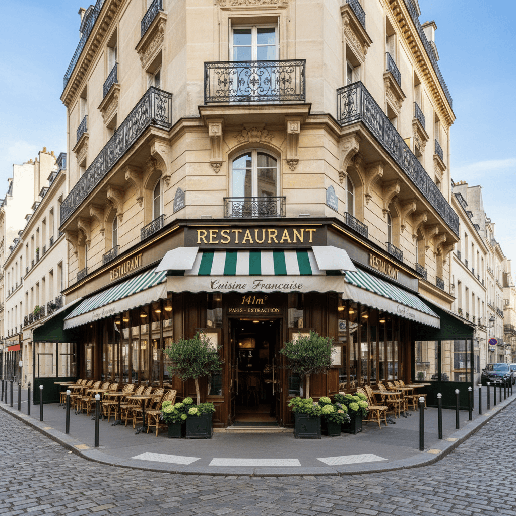 Restaurant 141m² à Paris : extraction